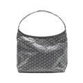 GOYARD BOHEME HOBO PM BAG GOYARDINE CANVAS/CALFSKIN GRIS SHW