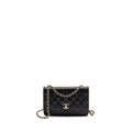 CHANEL TRENDY CC WALLET ON CHAIN LAMBSKIN BLACK LGHW (MICROCHIP)