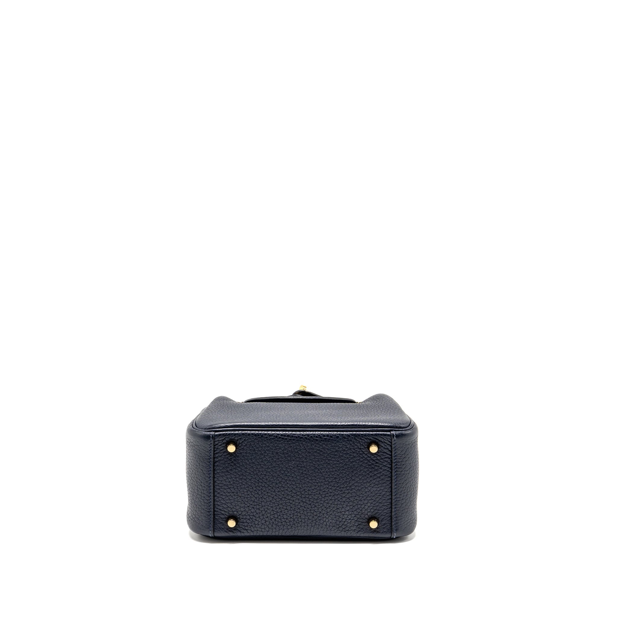 HERMES MINI LINDY CLEMENCE BLUE NUIT GHW