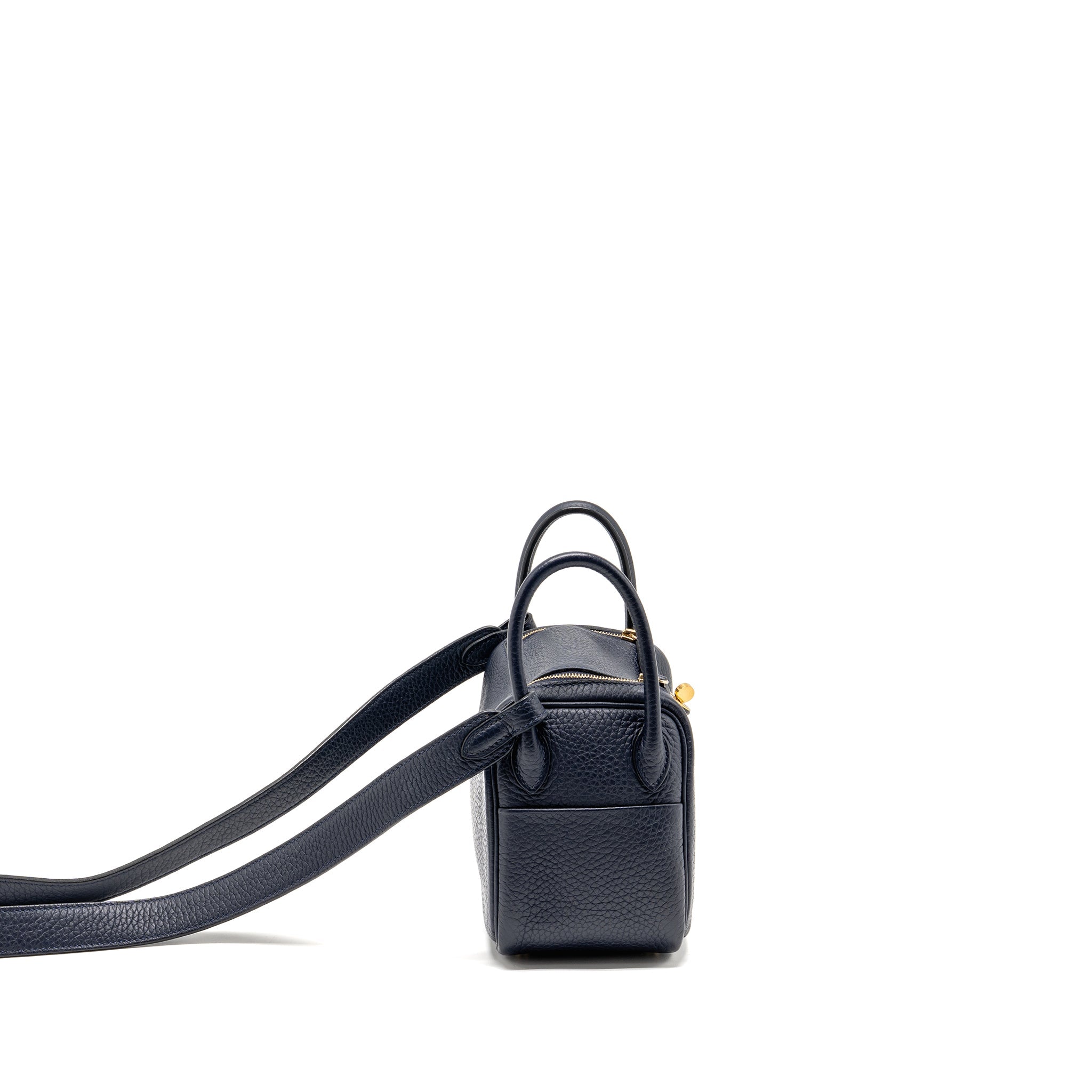HERMES MINI LINDY CLEMENCE BLUE NUIT GHW