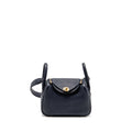 HERMES MINI LINDY CLEMENCE BLUE NUIT GHW
