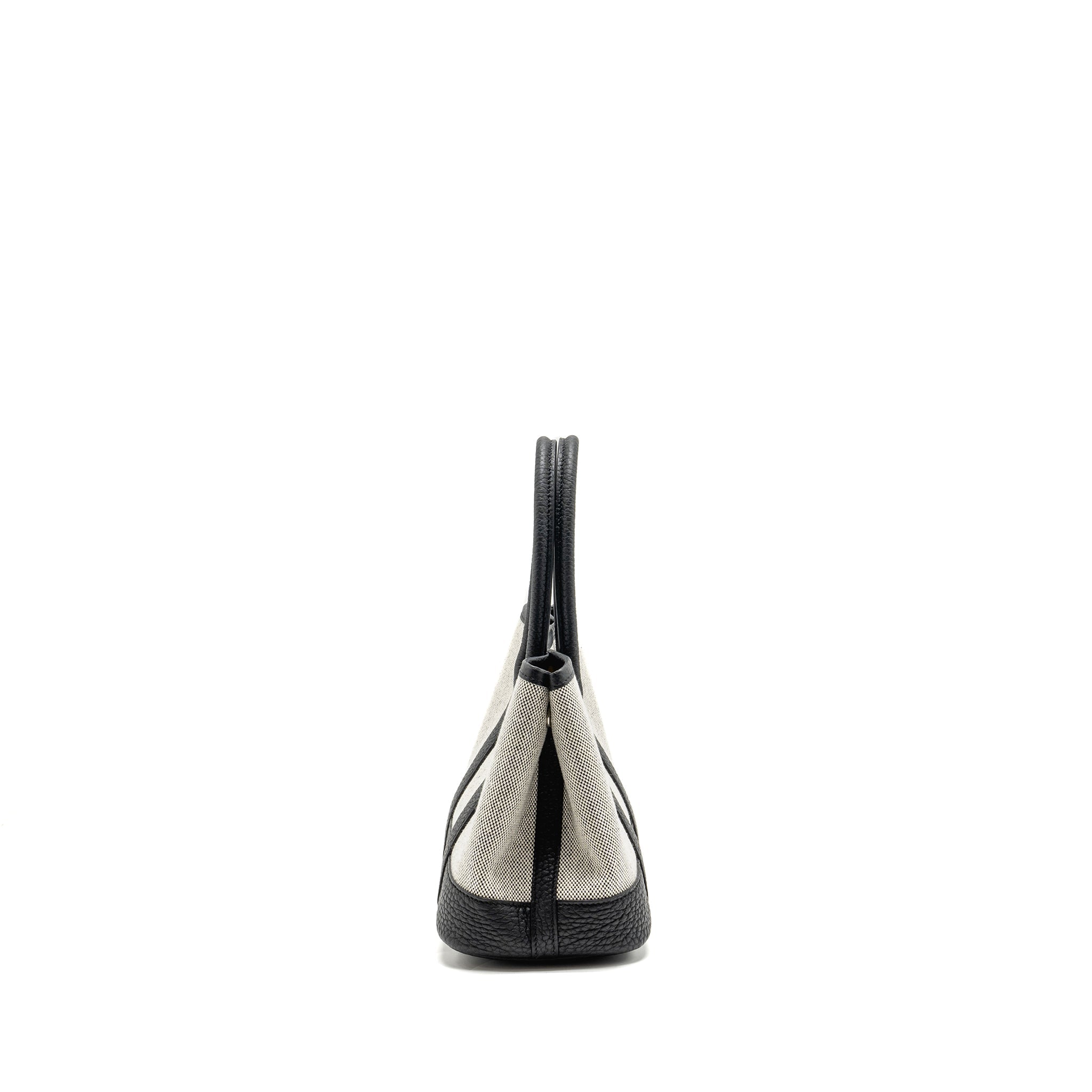 HERMES NEO GARDEN 23 NEGONDA / CANVAS / ECRU / BLACK SHW