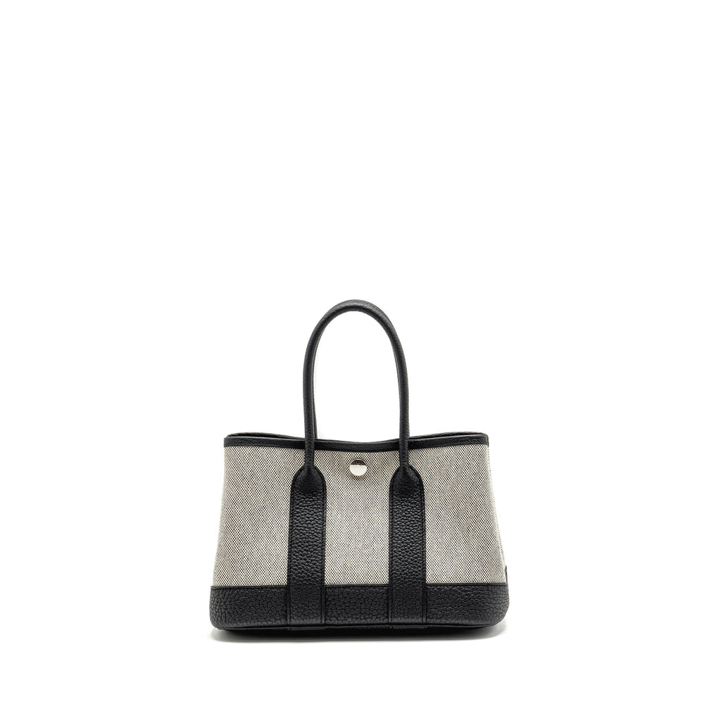 HERMES NEO GARDEN 23 NEGONDA / CANVAS / ECRU / BLACK SHW