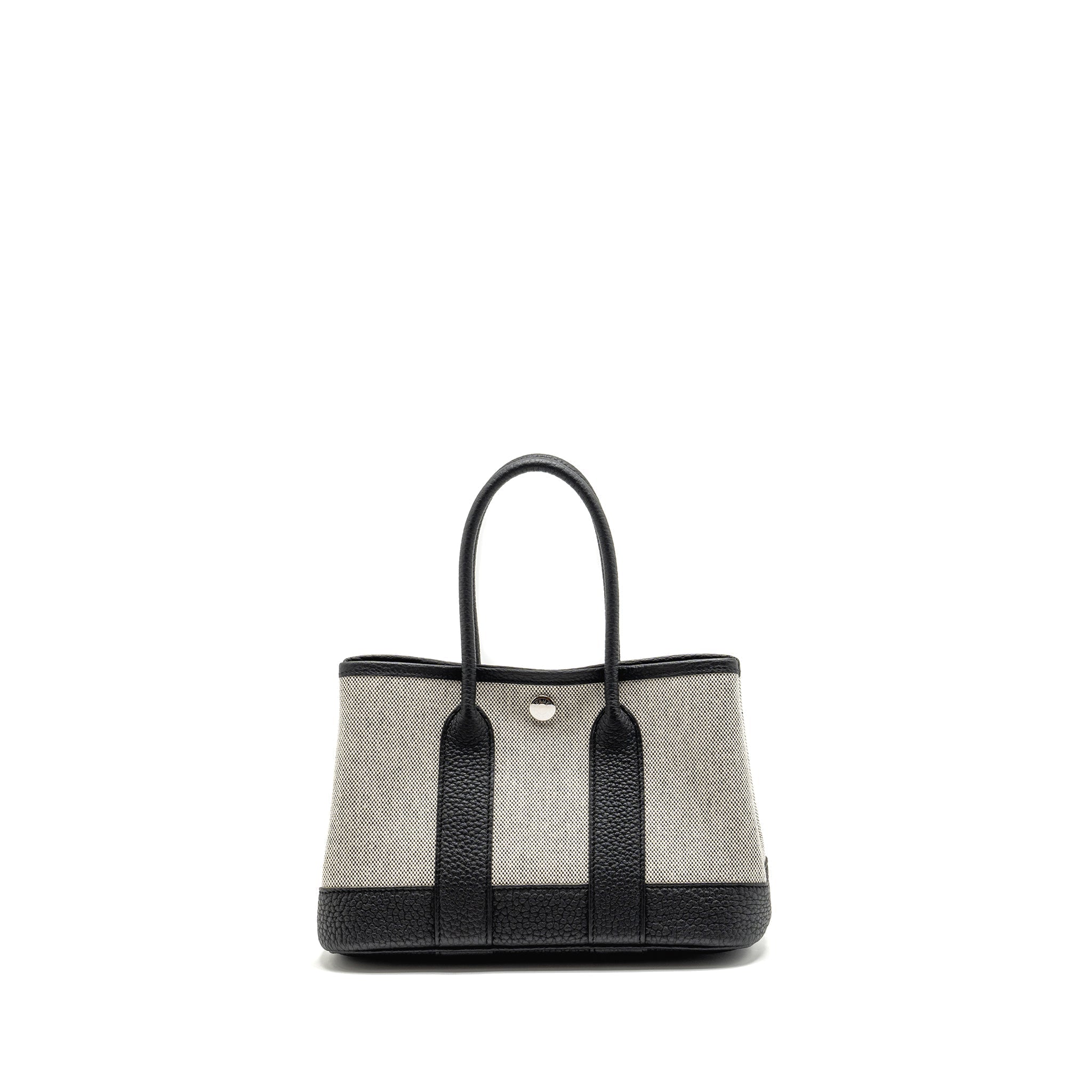 HERMES NEO GARDEN 23 NEGONDA / CANVAS / ECRU / BLACK SHW