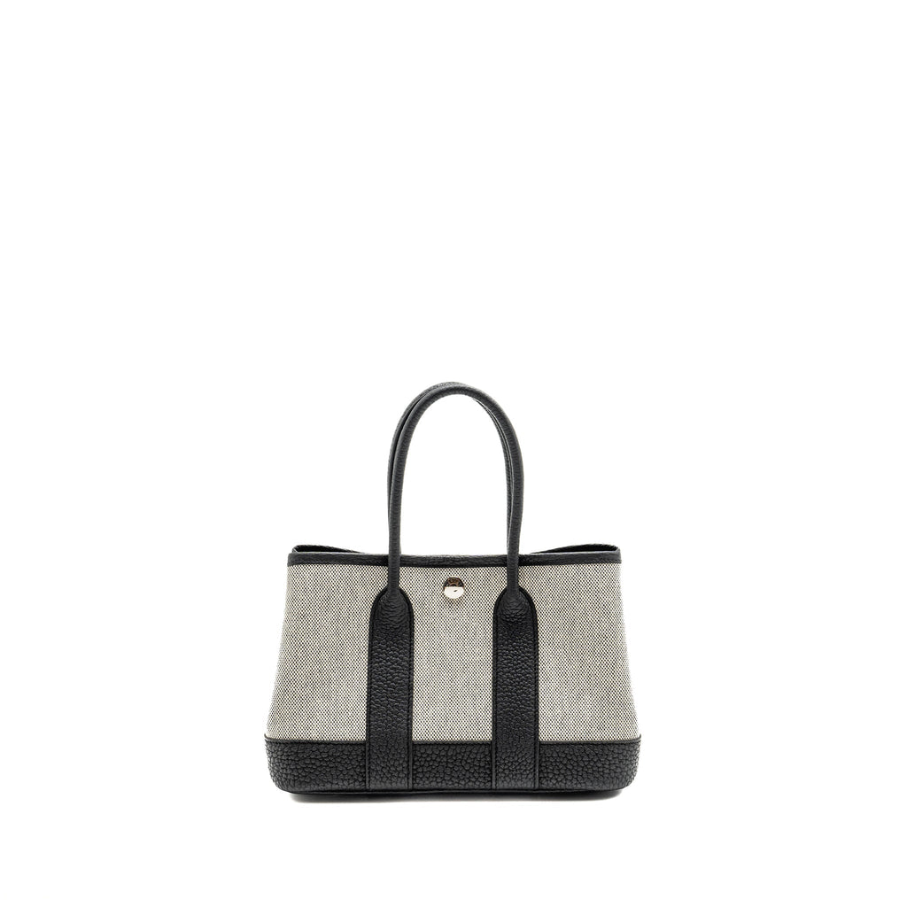 HERMES NEO GARDEN 23 NEGONDA / CANVAS / ECRU / BLACK SHW
