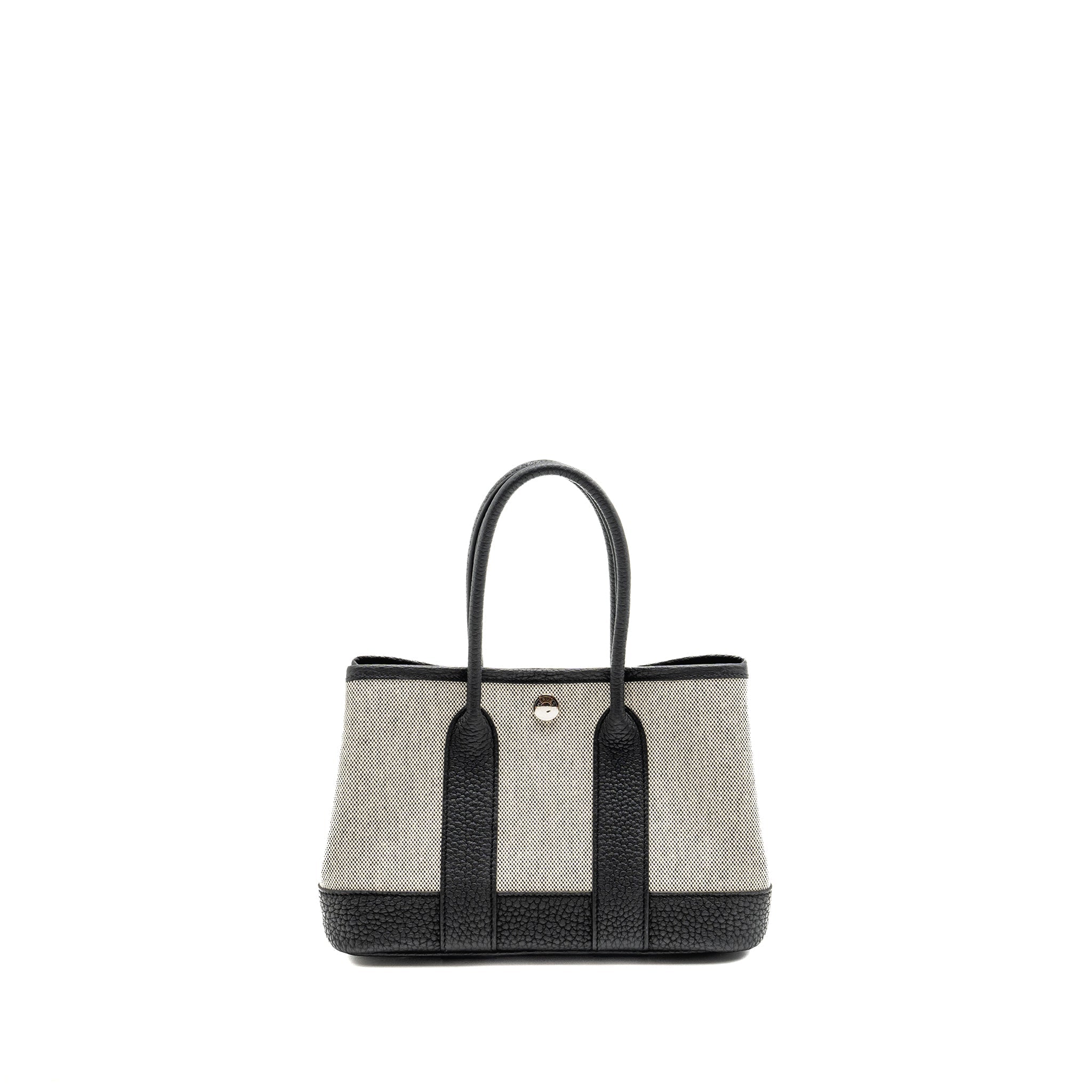 HERMES NEO GARDEN 23 NEGONDA / CANVAS / ECRU / BLACK SHW