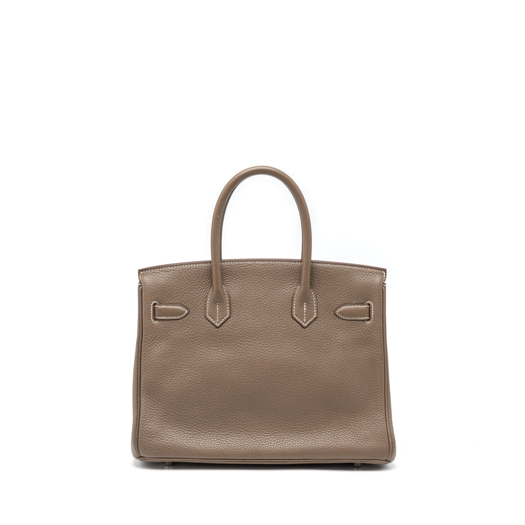 Hermes Birkin 30 Clemence Etoupe SHW