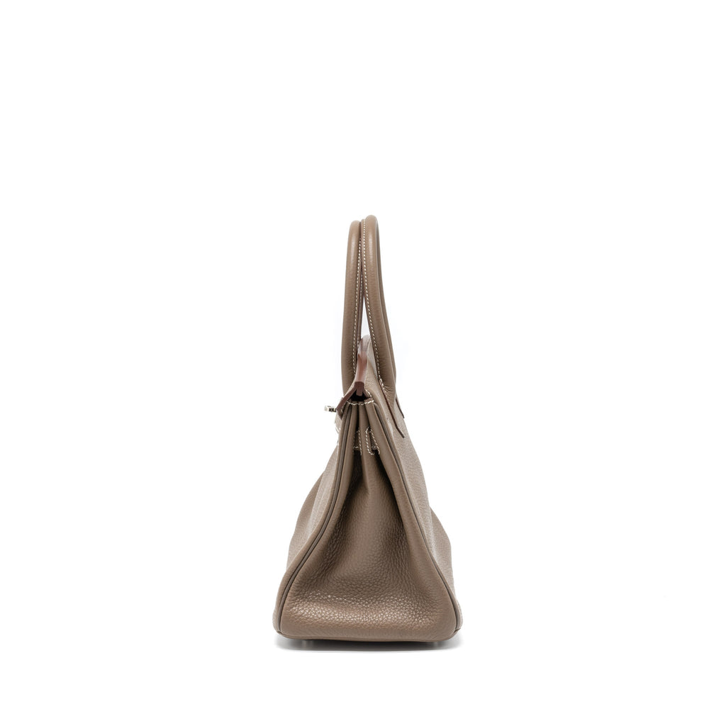 Hermes Birkin 30 Clemence Etoupe SHW