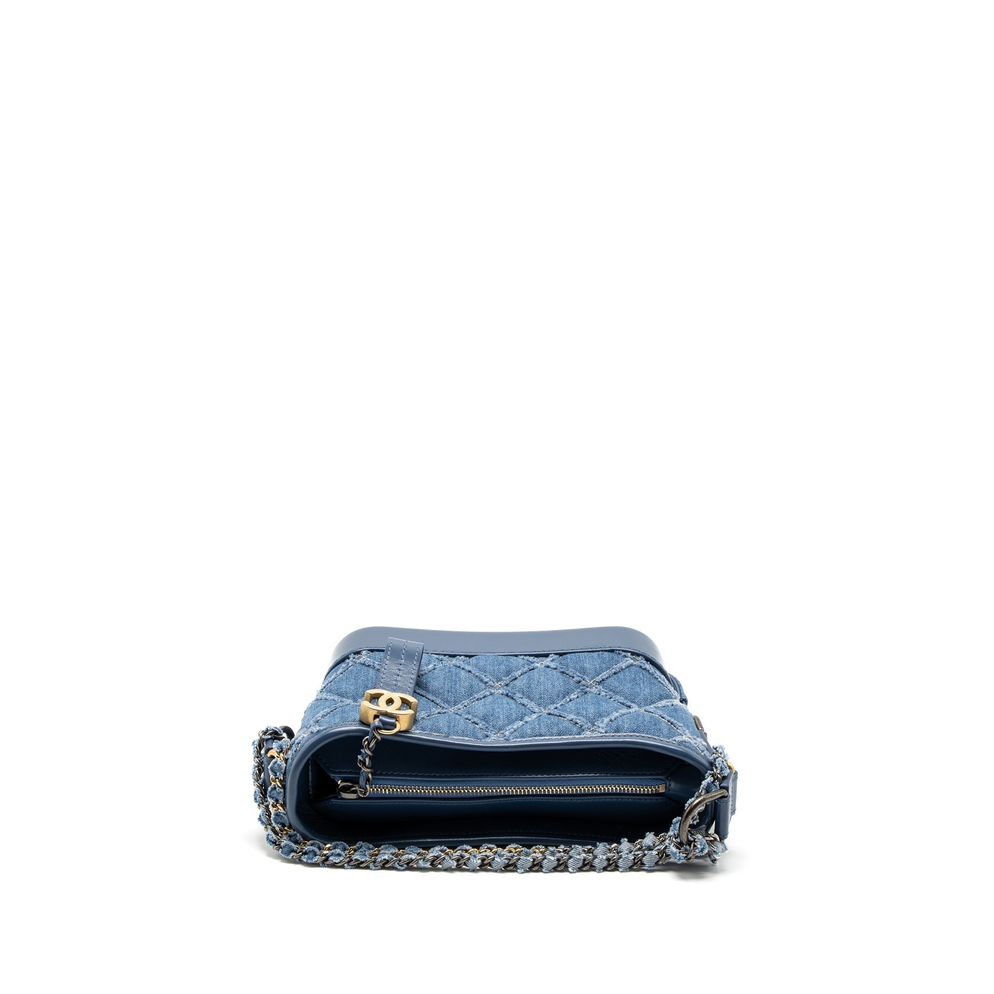 CHANEL SMALL GABRIELLE HOBO BAG DENIM BLUE MULTICOLOUR HARDWARE