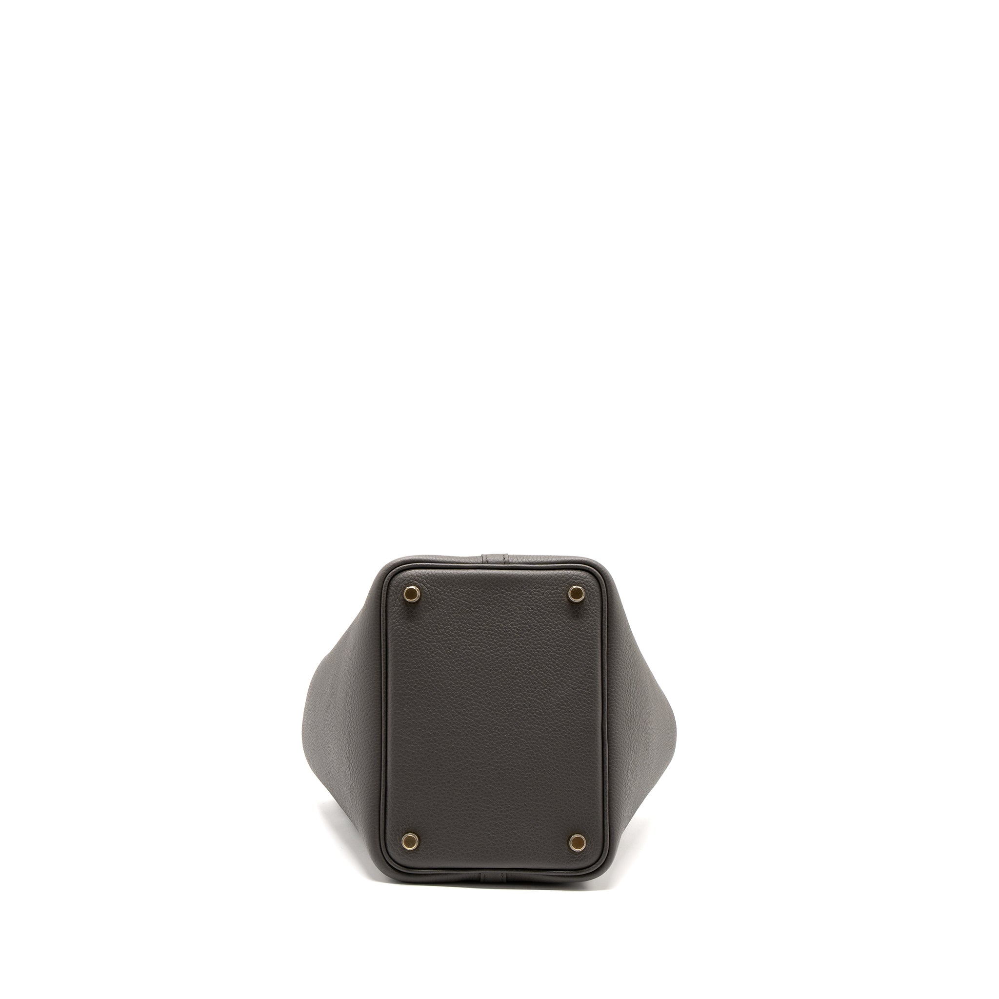 HERMES PICOTIN 18 LOCK BAG TAURILLON MAURICE GRAPHITE GHW