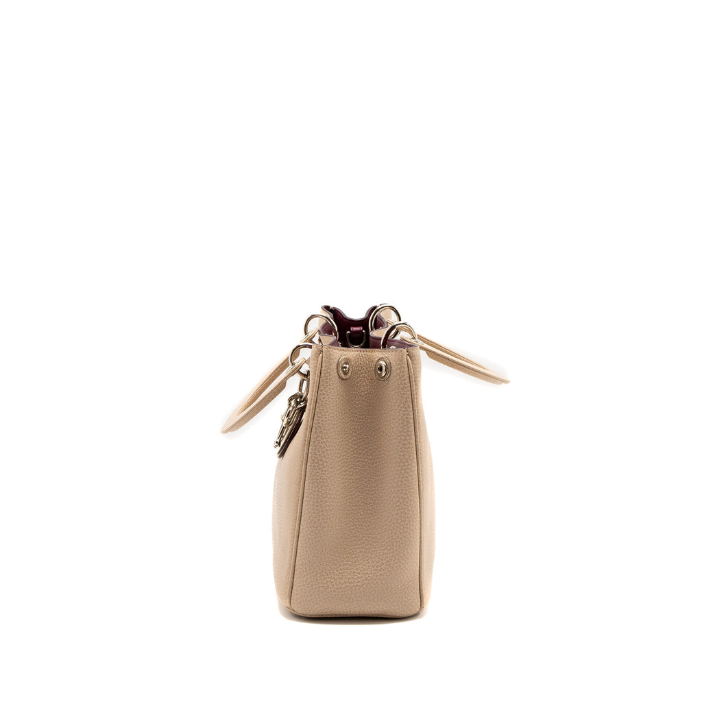 DIOR DIORISSIMO BAG CALFSKIN BEIGE/PINK SHW