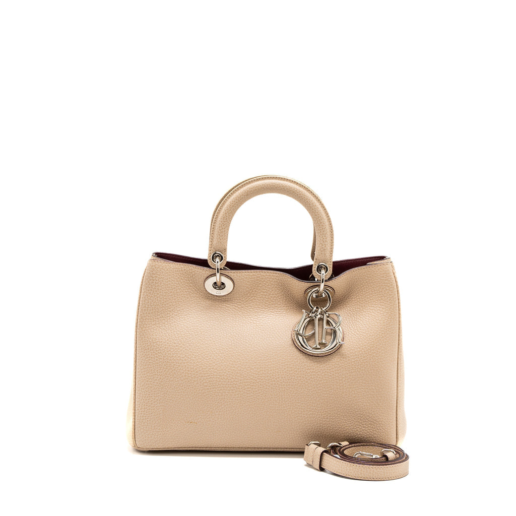 DIOR DIORISSIMO BAG CALFSKIN BEIGE/PINK SHW