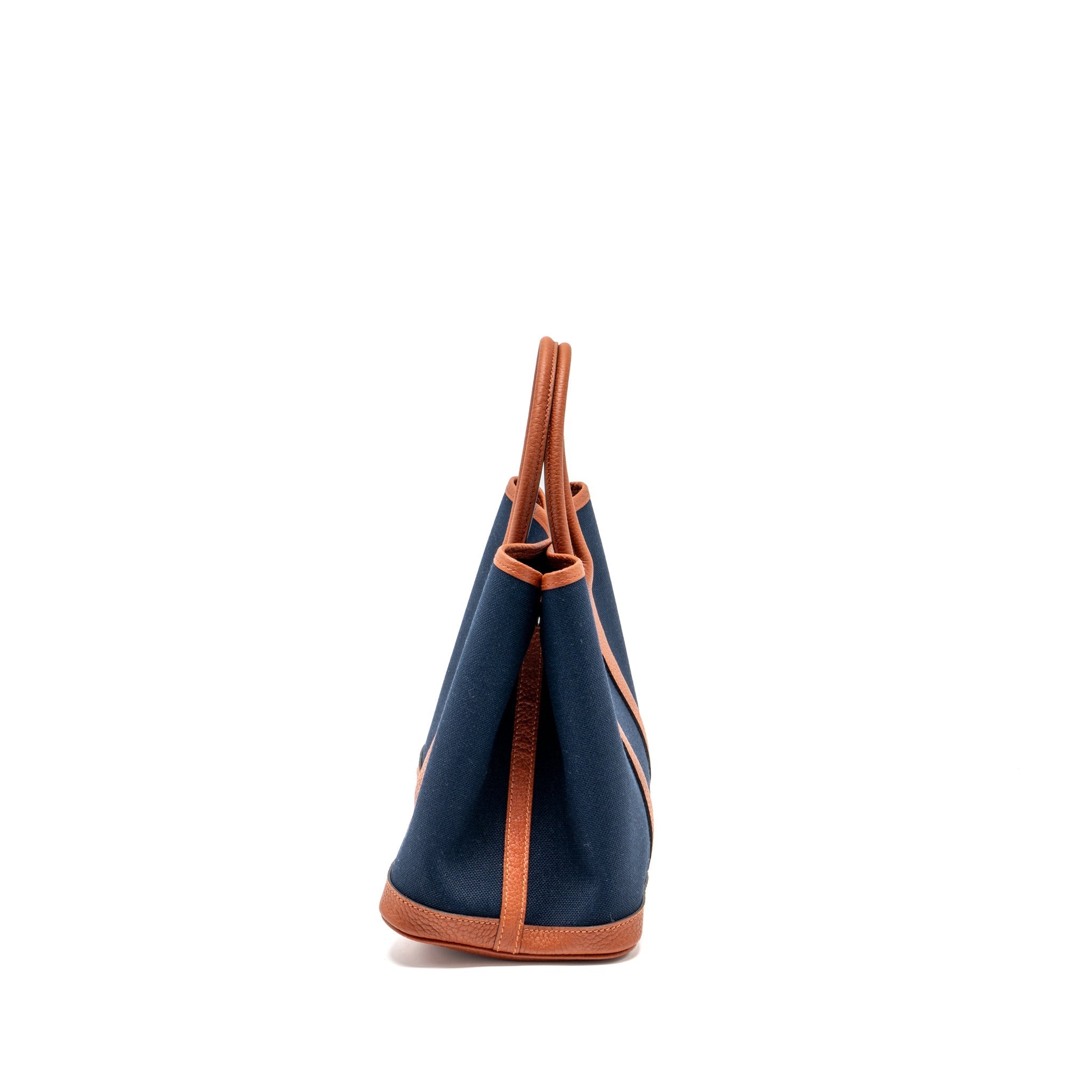 HERMES GARDEN PARTY 30 CANVAS/NEGONDA BLUE MARINE/CUIVRE SHW