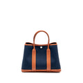 HERMES GARDEN PARTY 30 CANVAS/NEGONDA BLUE MARINE/CUIVRE SHW