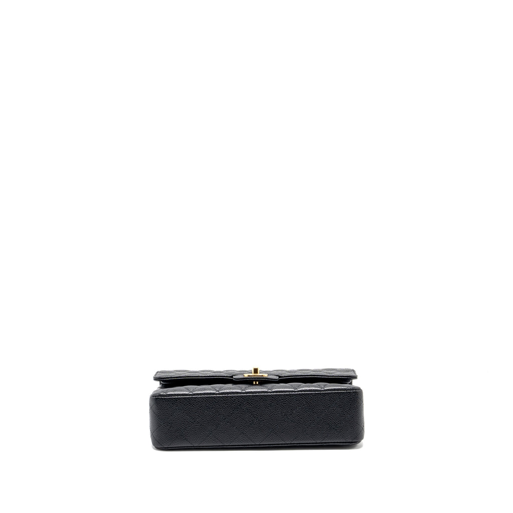 CHANEL MEDIUM CLASSIC DOUBLE FLAP BAG CAVIAR BLACK GHW
