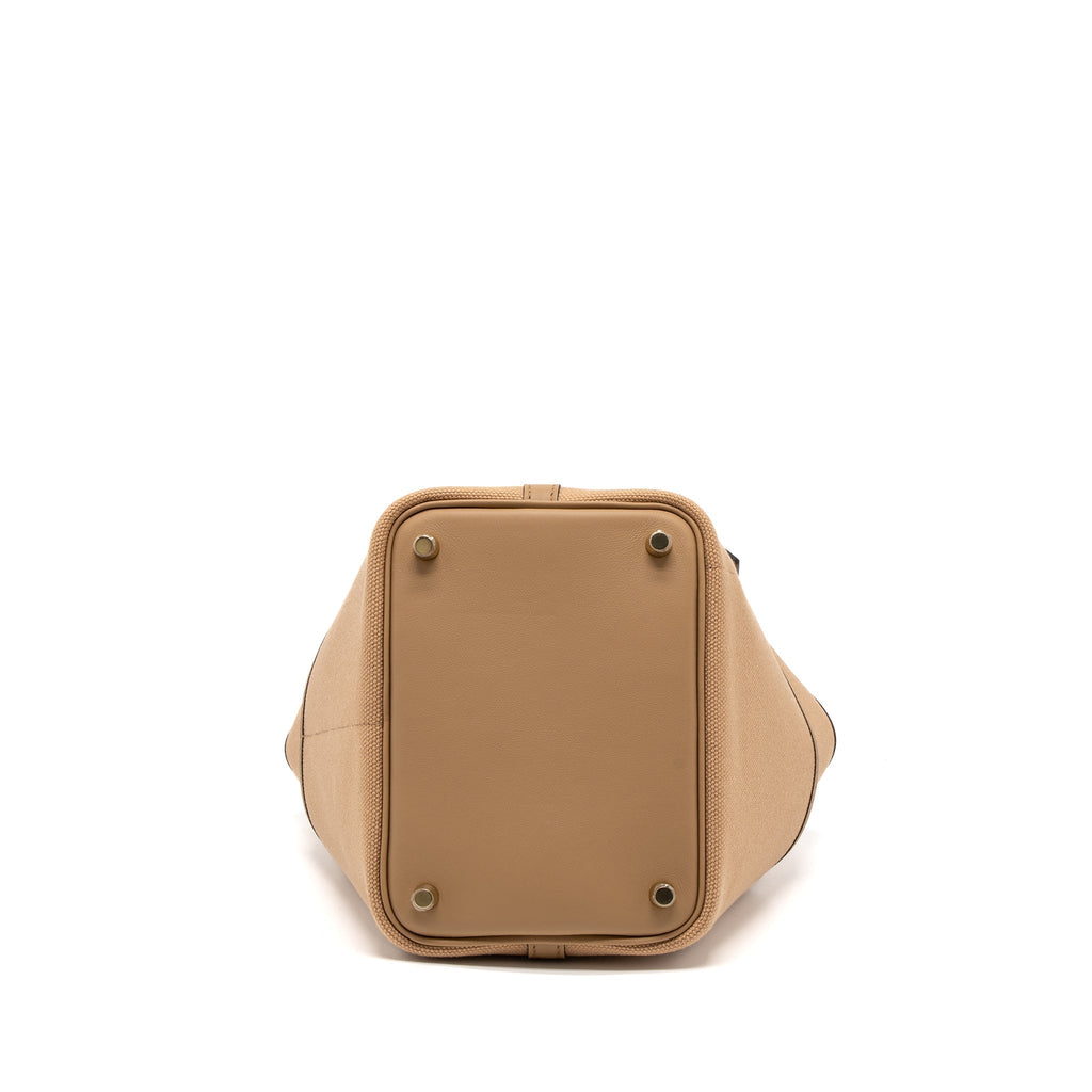 HERMES CARGO PICOTIN 18 POCKET BAG CANVAS/SWIFT CHAI GHW