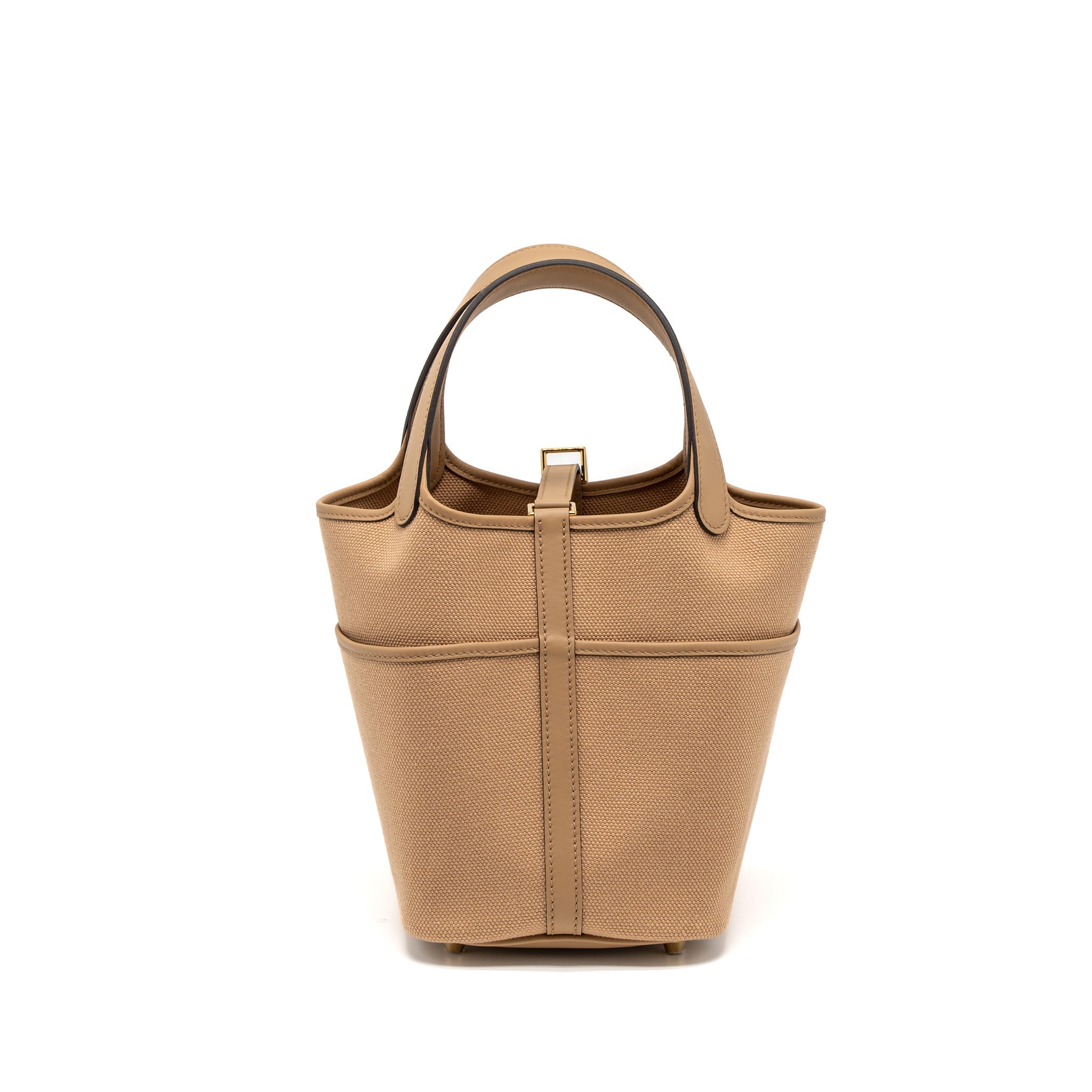 HERMES CARGO PICOTIN 18 POCKET BAG CANVAS/SWIFT CHAI GHW