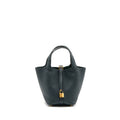 Hermes picotin 18 lock bag clemence vert cypres GHW