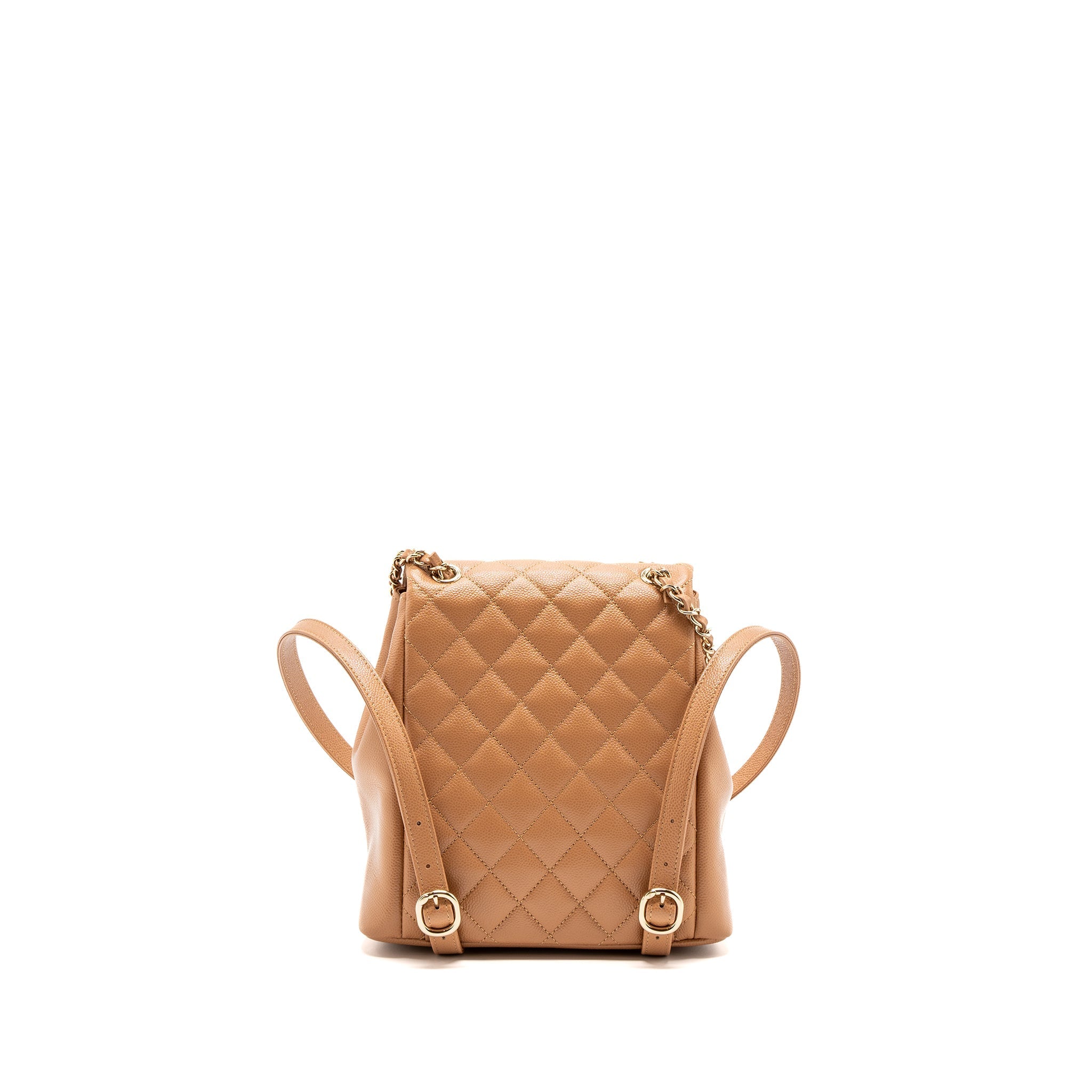CHANEL 23P TRIPLE PACK BACKPACK CAVIAR DARK BEIGE LGHW(MICROCHIP)