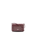 GOYARD PLUMET WALLET CLUTCH GOYARDINE CANVAS/LEATHER BURGUNDY SHW