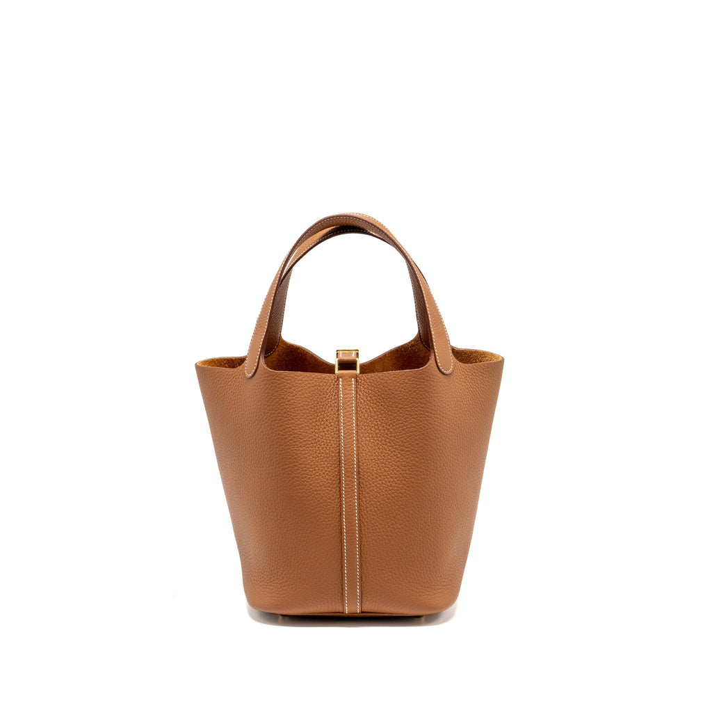 HERMES PICOTIN 22 LOCK BAG CLEMENCE GOLD GHW