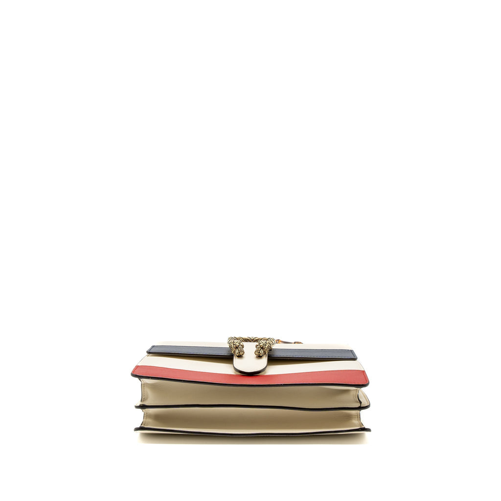 GUCCI BAMBOO TOP HANDLE DIONYSUS FLAP BAG CALFSKIN WHITE/MULTICOLOUR GHW