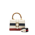 GUCCI BAMBOO TOP HANDLE DIONYSUS FLAP BAG CALFSKIN WHITE/MULTICOLOUR GHW