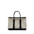 HERMES GARDEN PARTY 30 CANVAS/NEGONDA ECRU/BLACK SHW