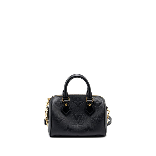 LOUIS VUITTON SPEEDY 20 BANDOULIERE MONOGRAM EMPREINTE BLACK GHW