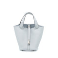 Hermes Picotin 18 Clemence Blue Pale SHW