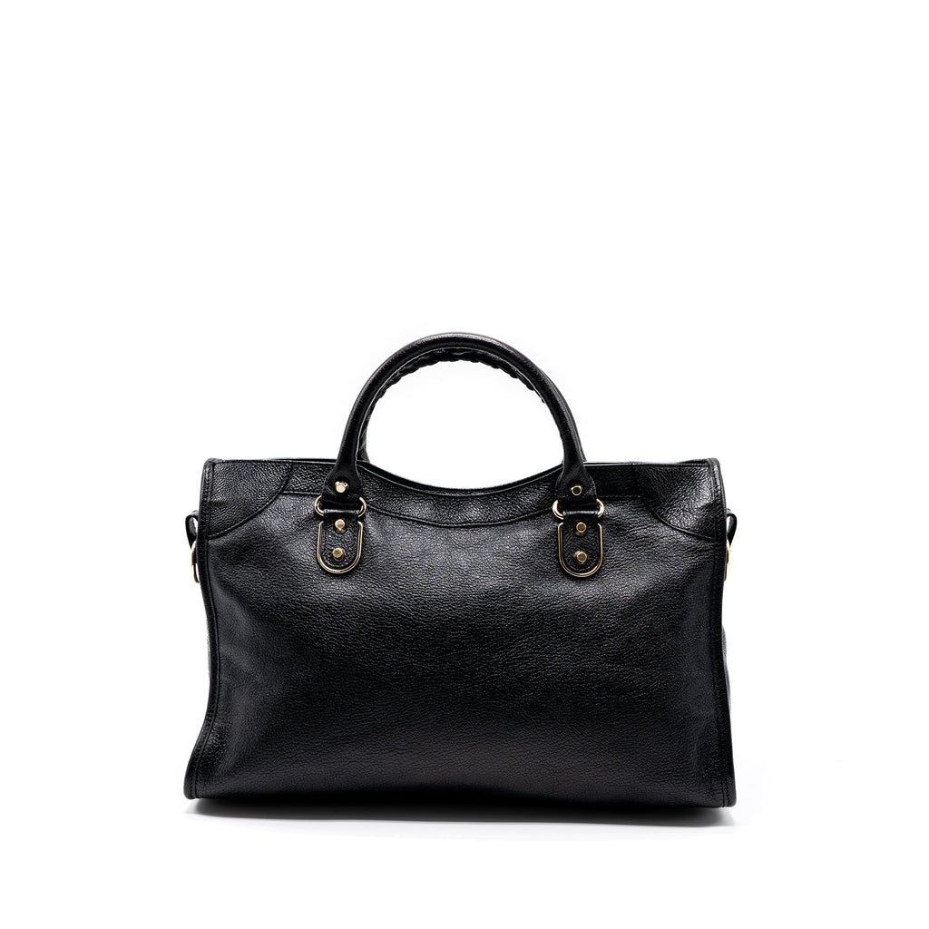 BALENCIAGA CLASSIC CITY BAG BLACK GHW