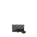 DIOR SADDLE BELT POUCH BLUE OBLIQUE JACQUARD CANVAS GHW
