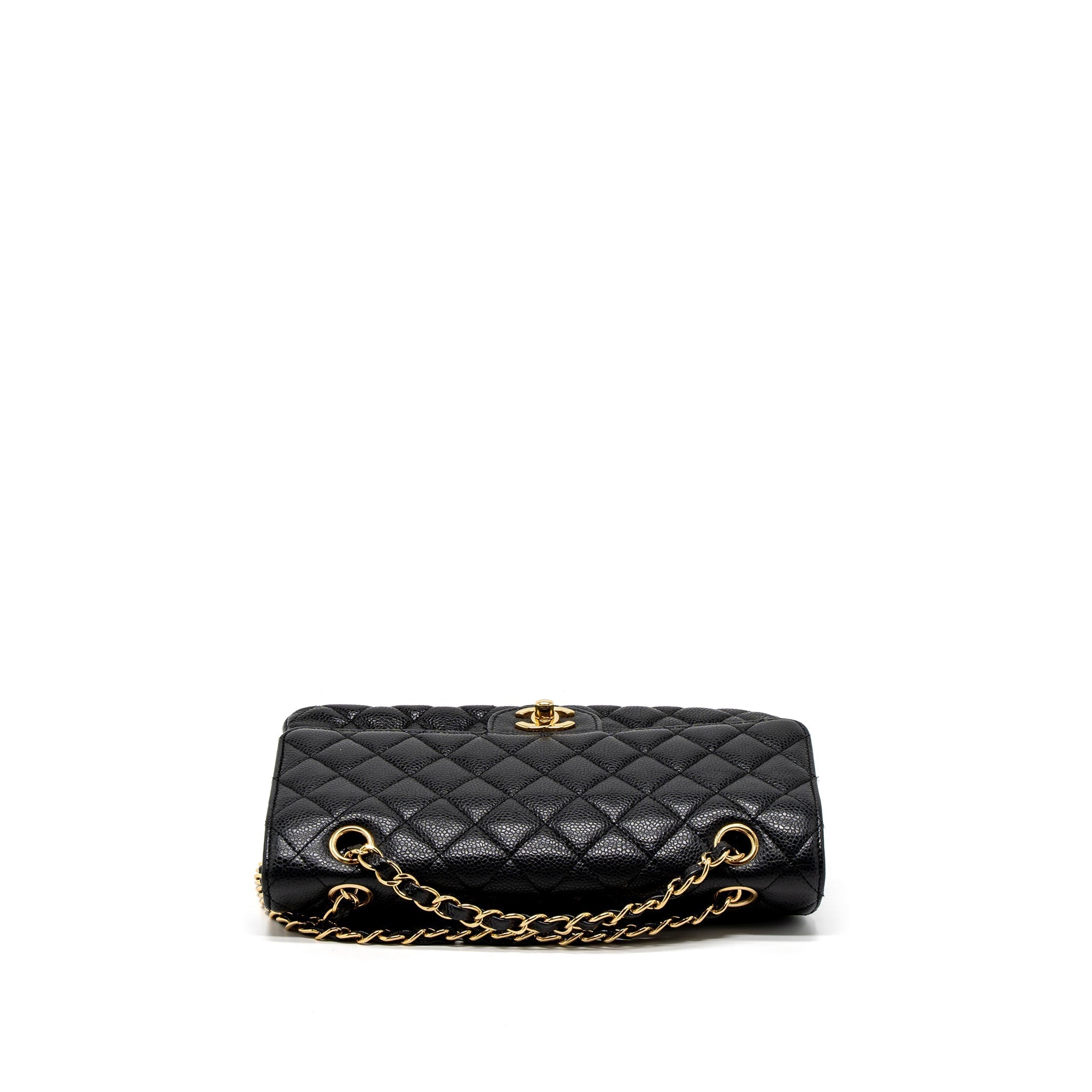 CHANEL MEDIUM CLASSIC DOUBLE FLAP BAG CAVIAR BLACK GHW