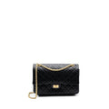 CHANEL 2.55 226 REISSUE FLAP BAG AGED CALFSKIN BLACK GHW