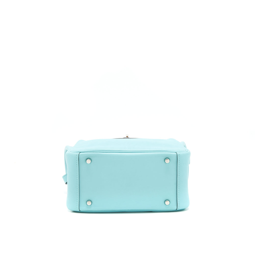 Hermes mini Lindy swift leather 3P Blue Atoll SHW