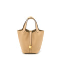 Hermes Picotin 18 Lock Bag Clemence 0M Chai GHW