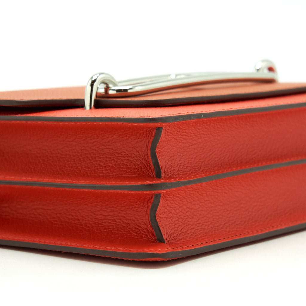 HERMES MINI ROULIS EVERCOLOR BICOLOR CAPUCINE / TERRE BATTUE SHW