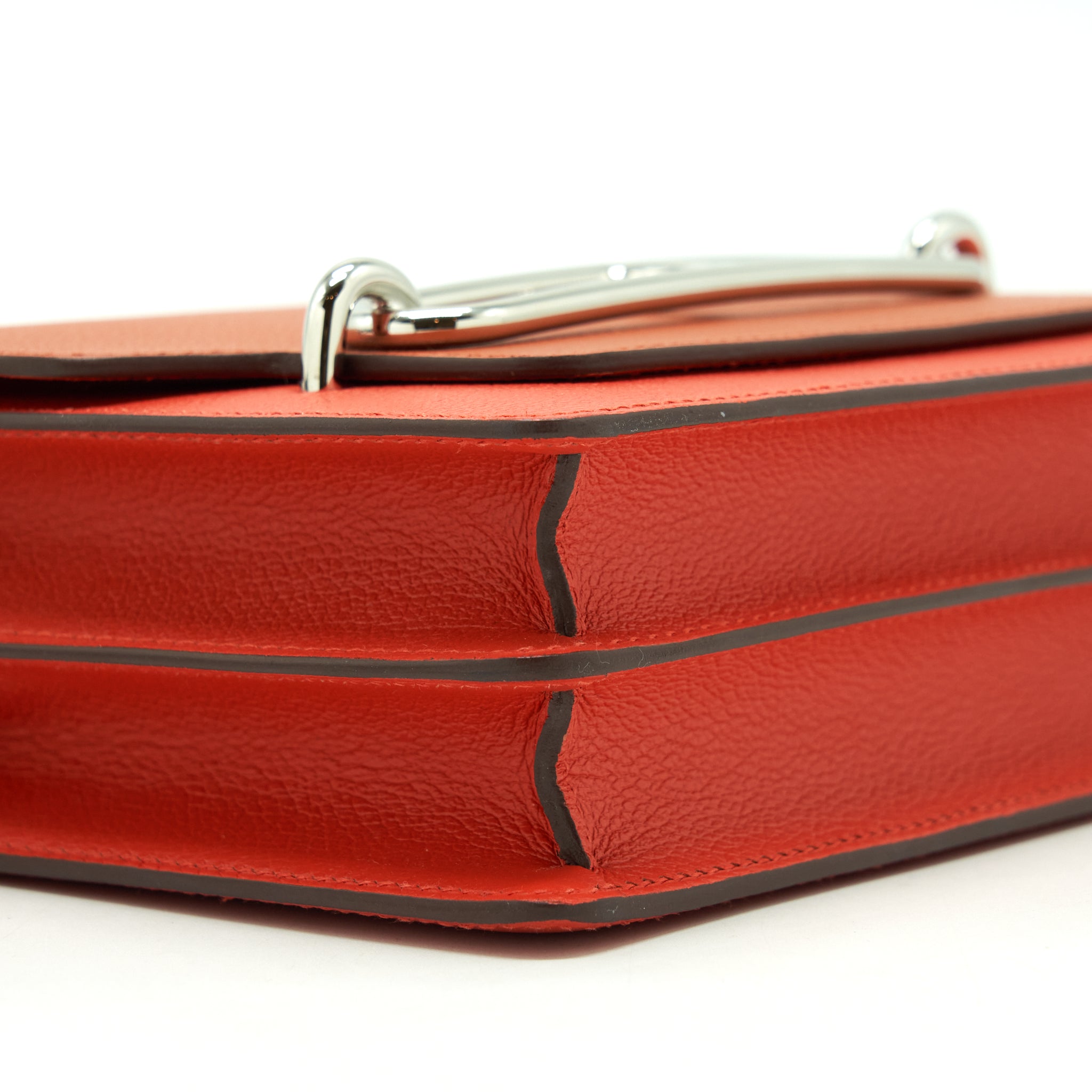 HERMES MINI ROULIS EVERCOLOR BICOLOR CAPUCINE / TERRE BATTUE SHW