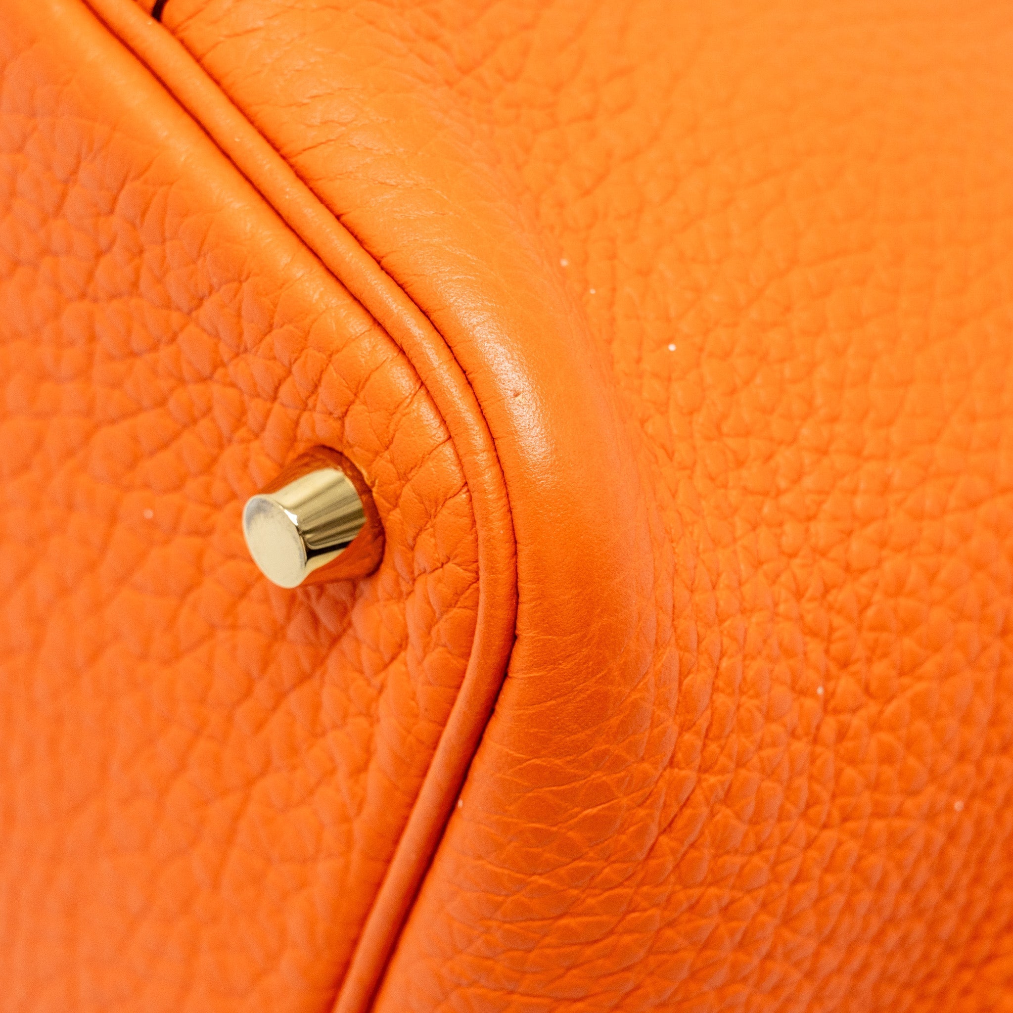 HERMES PICOTIN 18 LOCK BAG CLEMENCE ORANGE GHW