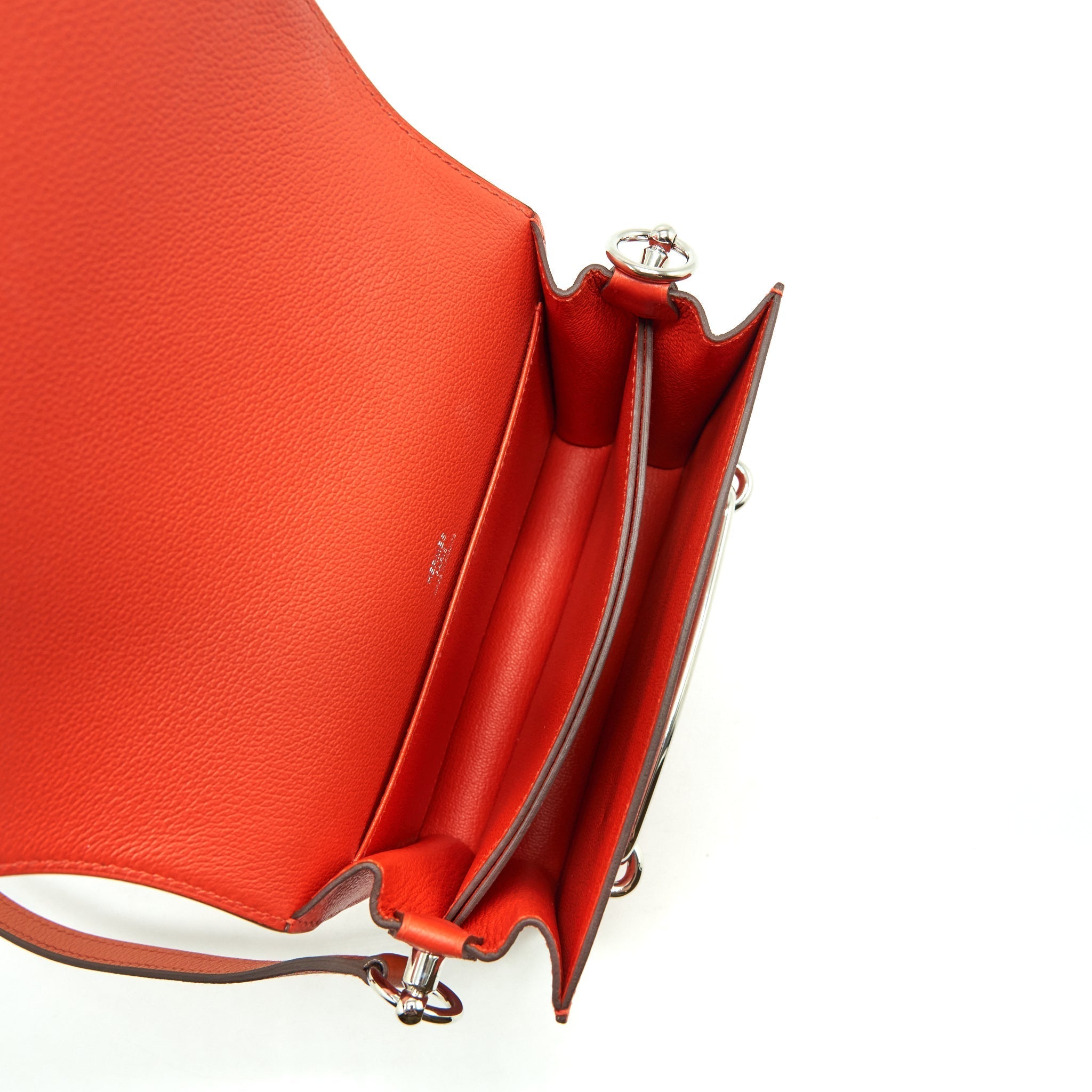 HERMES MINI ROULIS EVERCOLOR BICOLOR CAPUCINE / TERRE BATTUE SHW