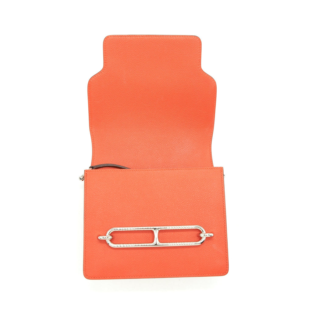 HERMES MINI ROULIS EVERCOLOR BICOLOR CAPUCINE / TERRE BATTUE SHW