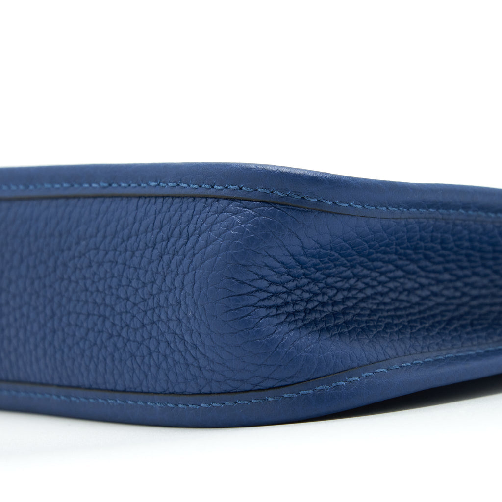 Hermes Mini Evelyne Clemence Deep Blue GHW