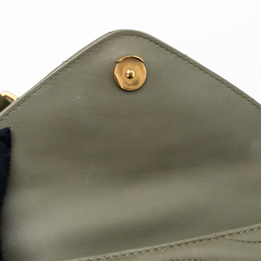 LOUIS VUITTON NEW WAVE MULTI POCHETTE CALFSKIN KAKI GREEN GHW