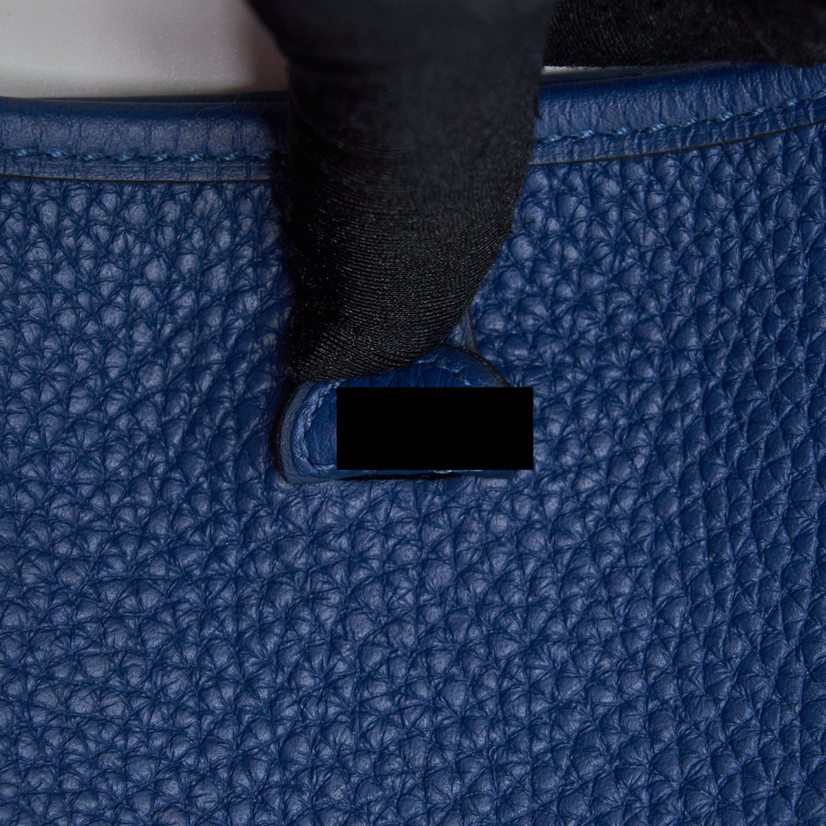 Hermes Mini Evelyne Clemence Deep Blue GHW