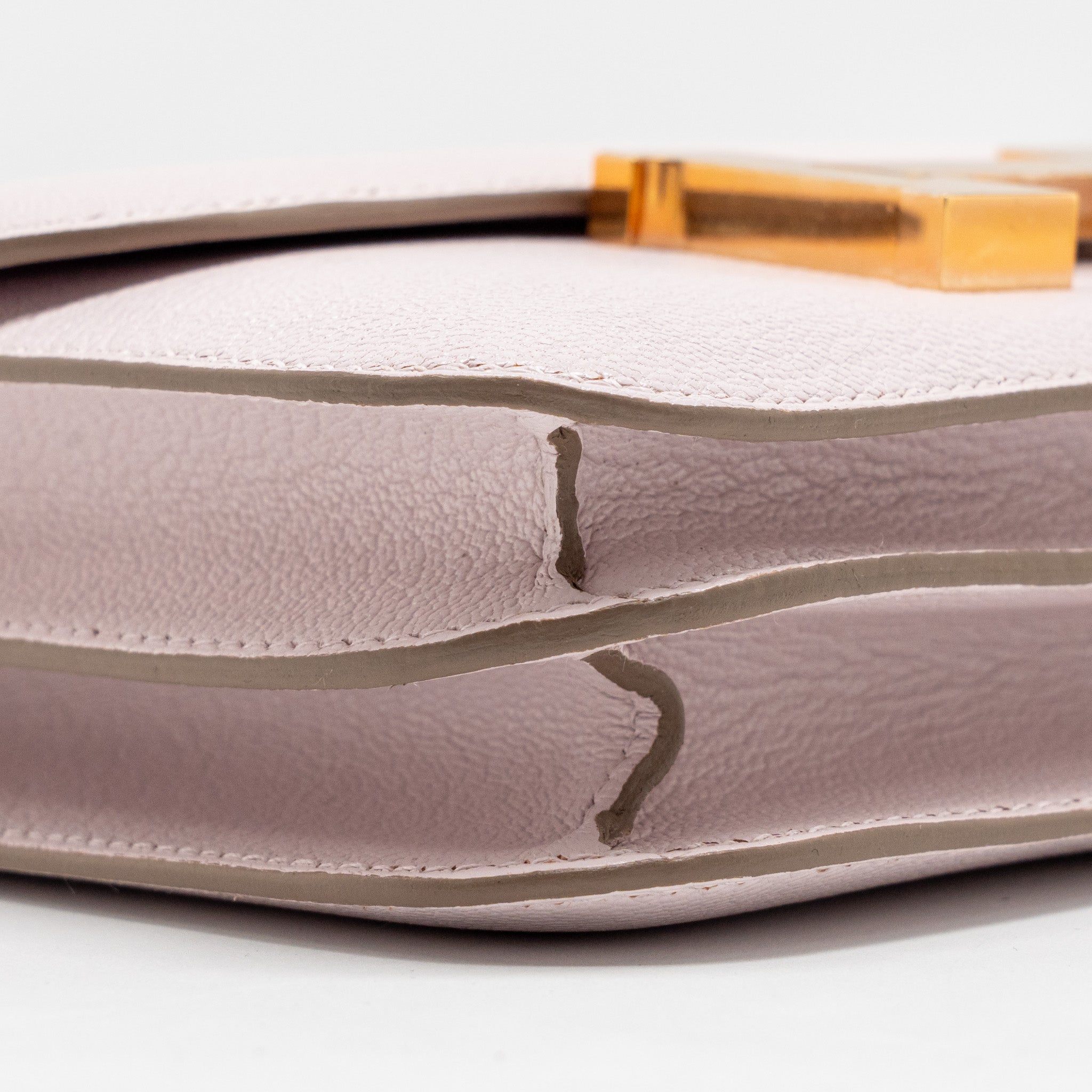HERMES MINI CONSTANCE CHEVRE MYSORE MAUVE PALE RGHW