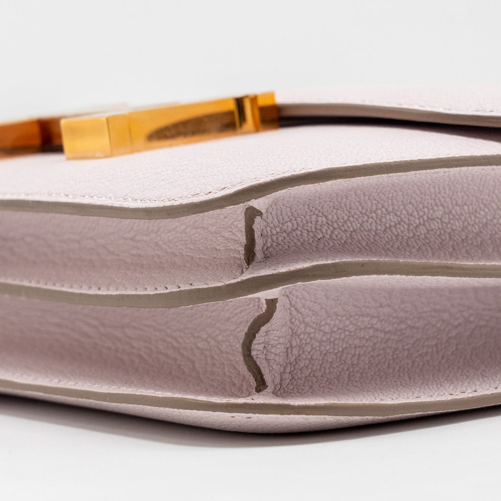 HERMES MINI CONSTANCE CHEVRE MYSORE MAUVE PALE RGHW