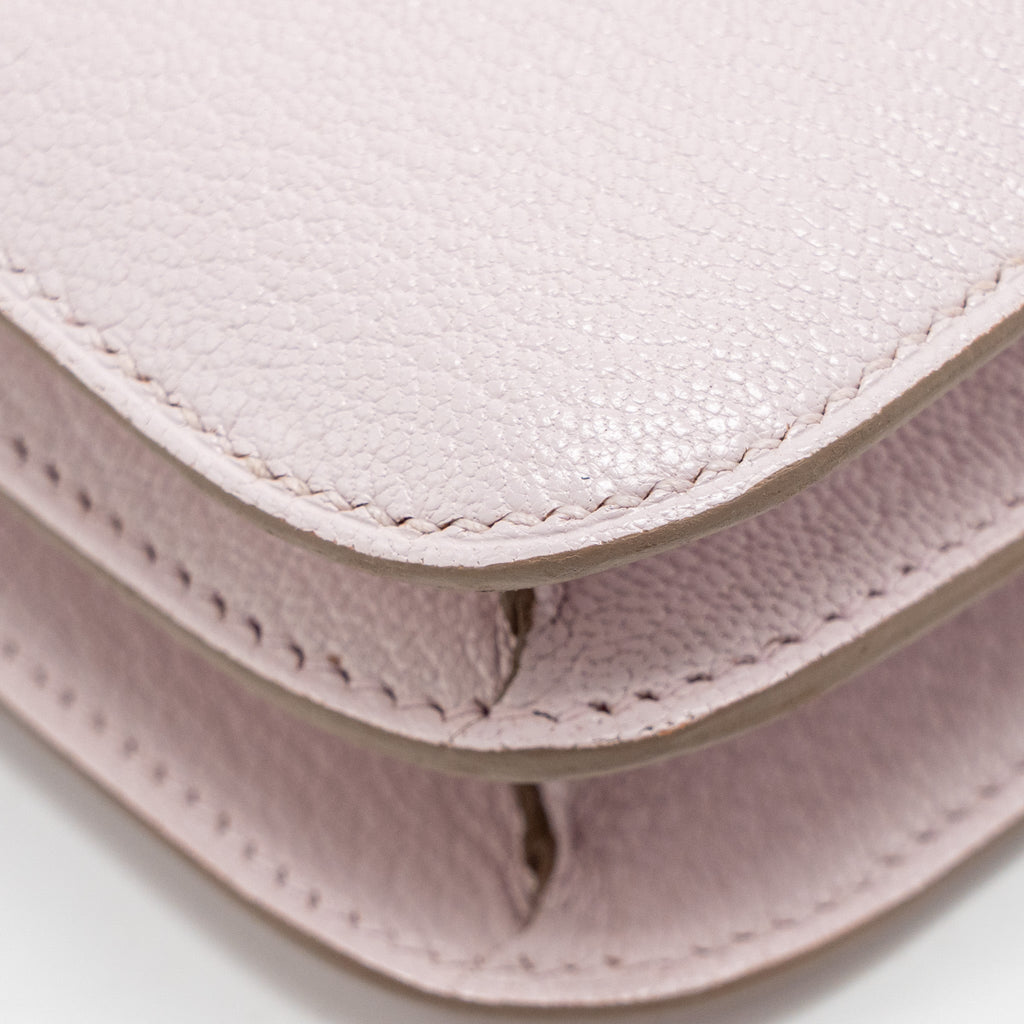 HERMES MINI CONSTANCE CHEVRE MYSORE MAUVE PALE RGHW