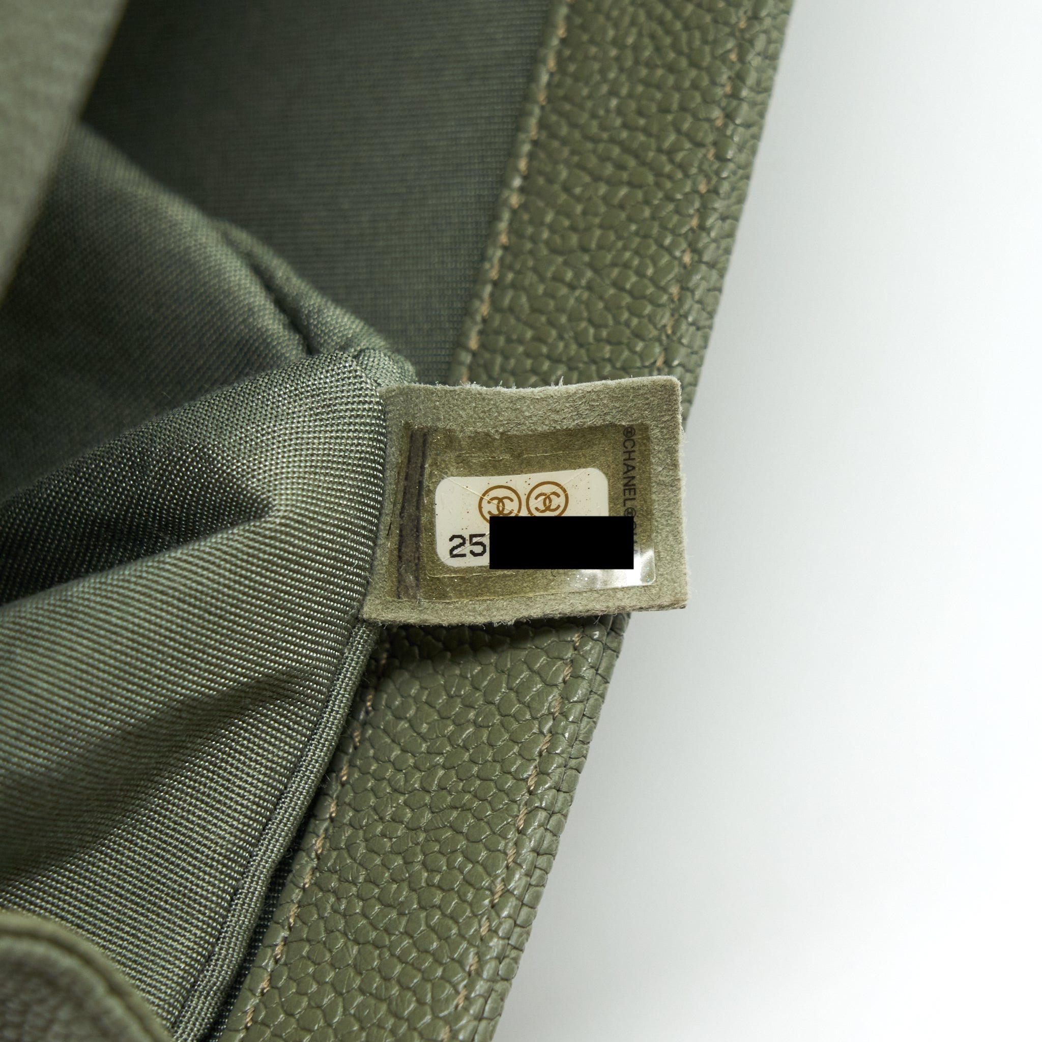 CHANEL MEDIUM BOY BAG CAVIAR LIGHT GREEN SHW