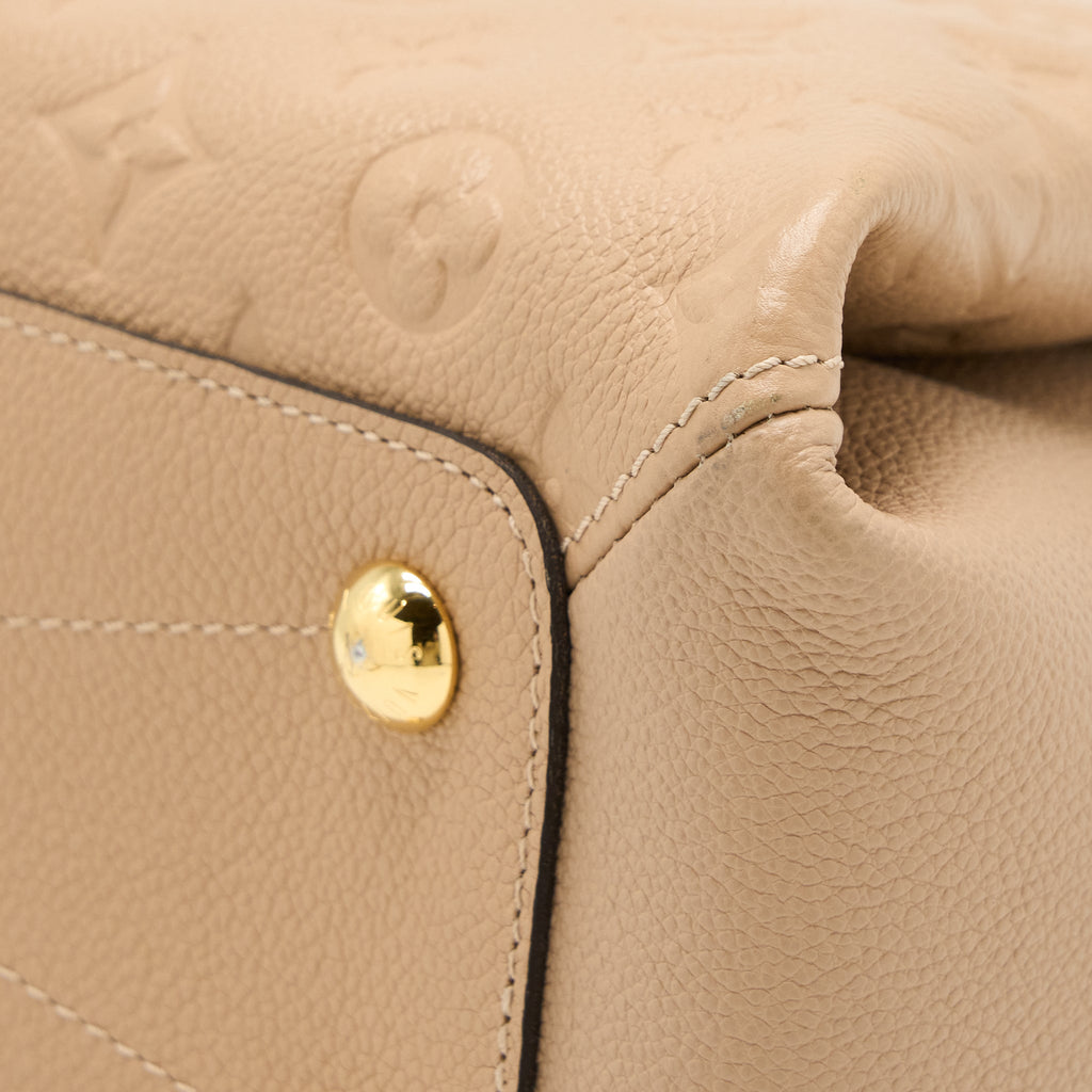 LOUIS VUITTON VOSGES MM MONOGRAM EMPREINTE DARK BEIGE GHW