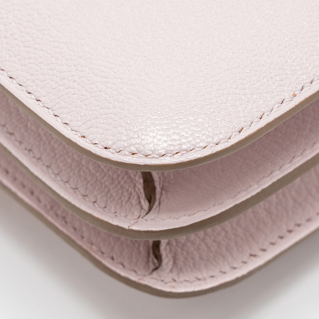 HERMES MINI CONSTANCE CHEVRE MYSORE MAUVE PALE RGHW